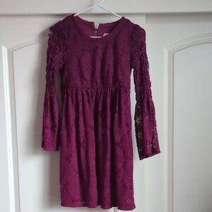 Speechless Kids Dress in Rich Purple Lace